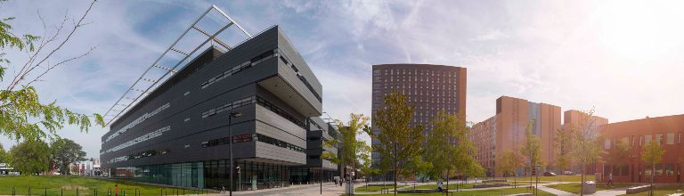 Panoramic shot of the Alan Turing Building