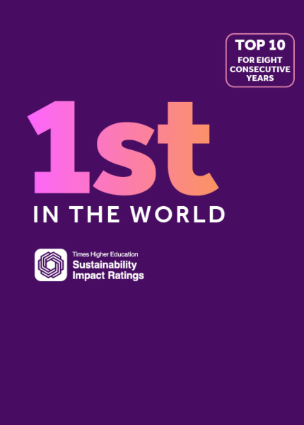 A graphic reading '1st in the world'.