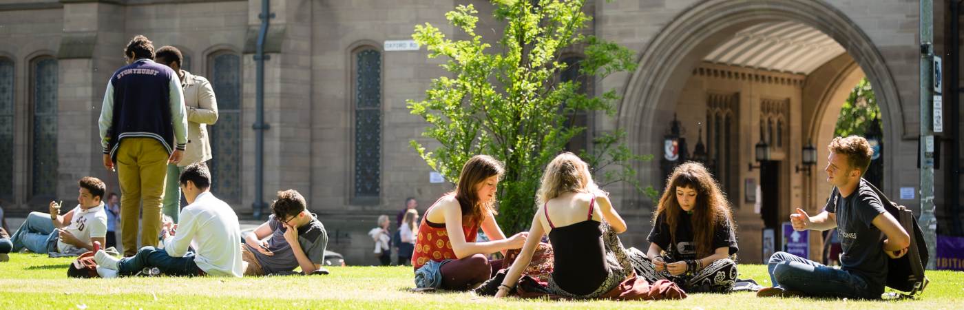 Students on grass 